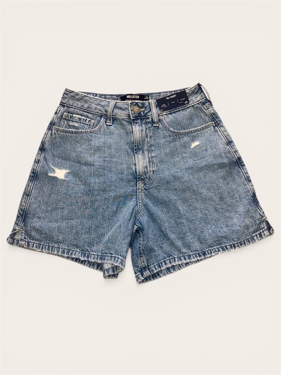 Hollister Pants - Hollister High-Waist Light Blue Denim 90s Shorts Size 0/25